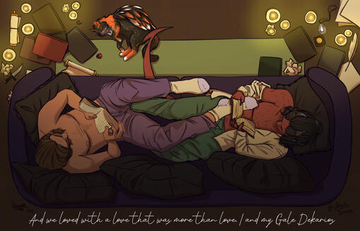 Gale Dekarios and my OC Azriel