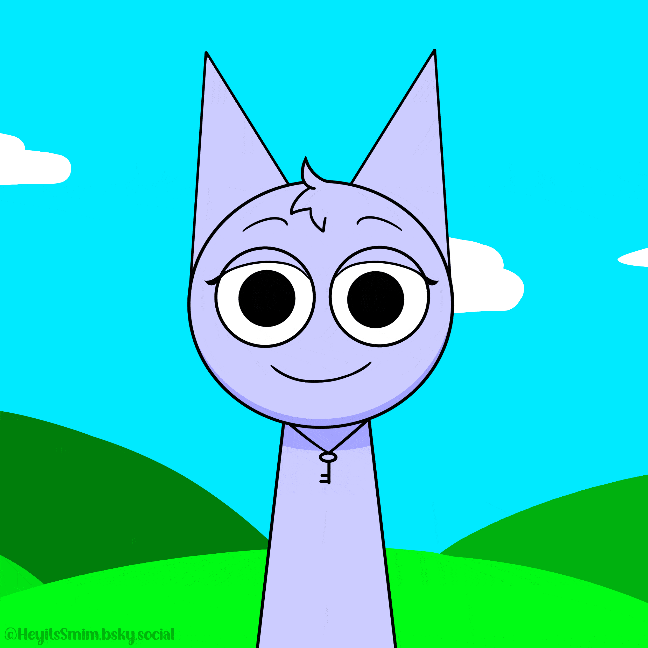 my Sprunki oc, Peri! :P I decided to try some simple puppet animation and I like how it came out. I had to compress this GIF for carrd womp womp